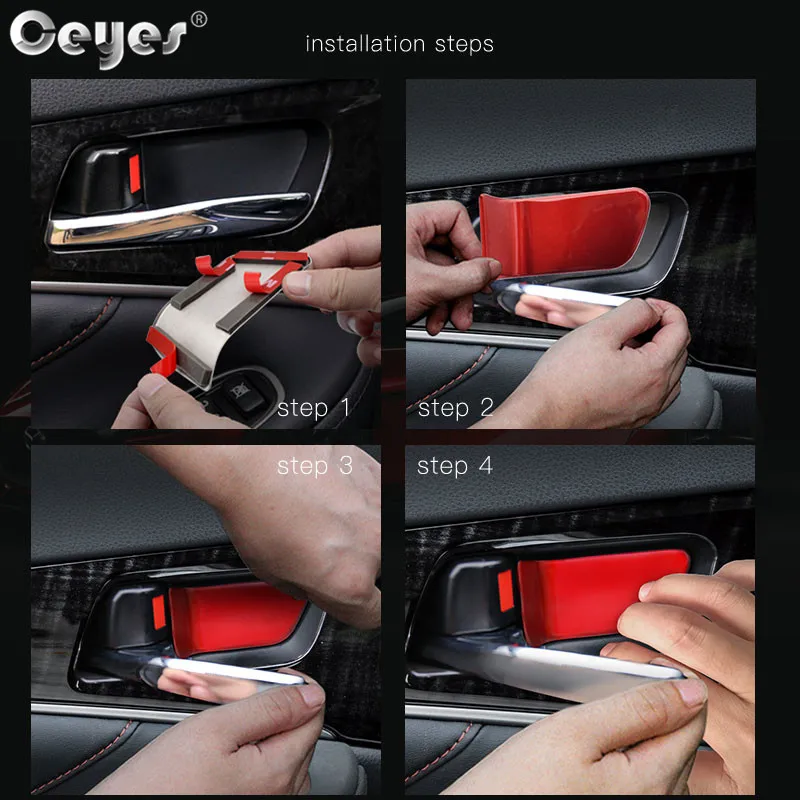 Stainless Steel Auto Inner Door Bowl Car Sticker For Toyota (6)