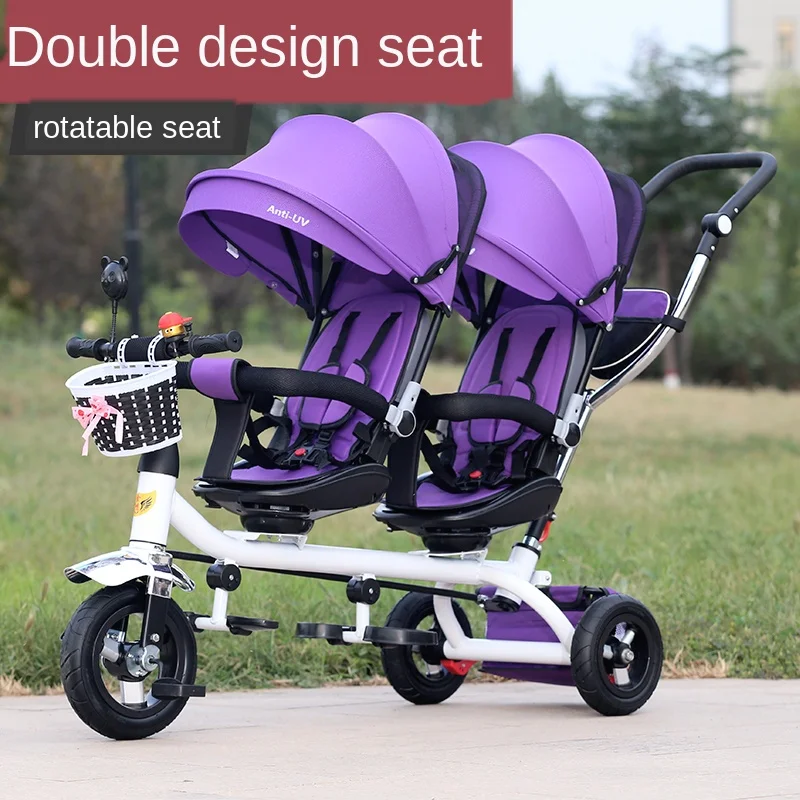 triciclo infantil The Children Tricycle Twin Baby Cart Double Bicycle Light Baby Stroller 3 Wheel Tricycle Baby Bike triciclo infantil The Children Tricycle Twin Baby Cart Double Bicycle Light Baby Stroller 3 Wheel Tricycle Baby Bike