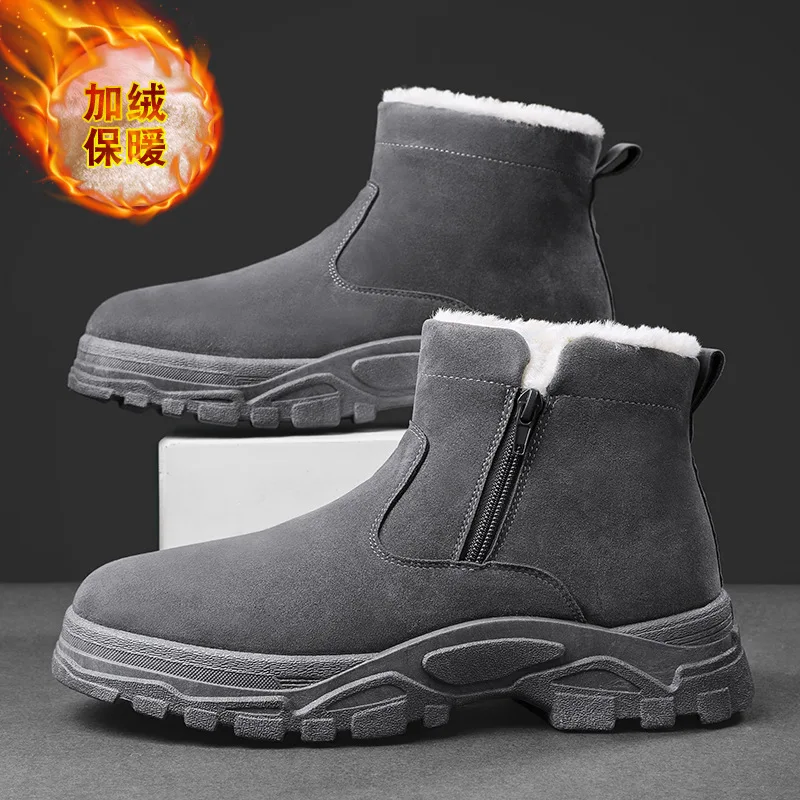 Brand Winter Men's Boots Snow Plush Warm Men's Snow Boots Leather Waterproof Men's Ankle Boots Soft Outdoor Men's Shoes Hot Sale
Brand Winter Men's Boots Snow Plush Warm Men's Snow Boots Leather Waterproof Men's Ankle Boots Soft Outdoor Men's Shoes Hot Sale