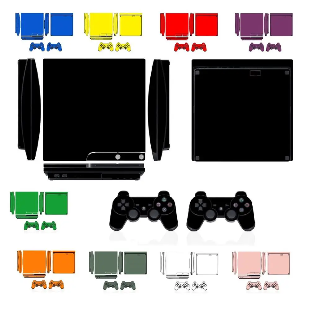 Ten Pure Clean Solid Colors Vinyl Skin Sticker Protector for Sony PS3 Slim PlayStation 3 Slim and 2 controller skins Stickers
Ten Pure Clean Solid Colors Vinyl Skin Sticker Protector for Sony PS3 Slim PlayStation 3 Slim and 2 controller skins Stickers