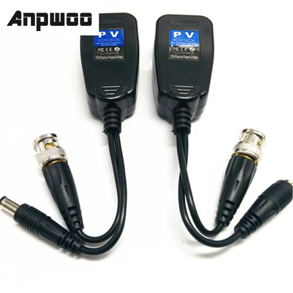 Anpwoo 5 пар CCTV Coax BNC видео Мощность Балун Transceiver к CAT5e 6 RJ45 разъем HJ55 | Безопасность и