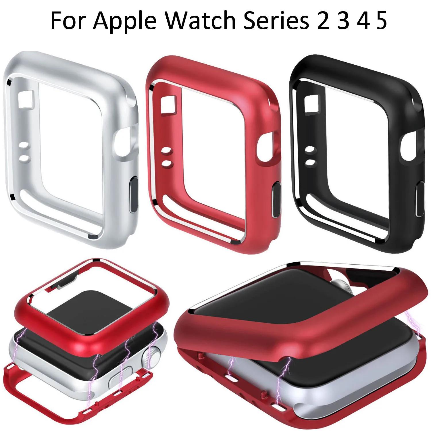 Чехол для Apple Watch Series 5 4 44 мм 40 чехол со встроенным магнитом и алюминиевой