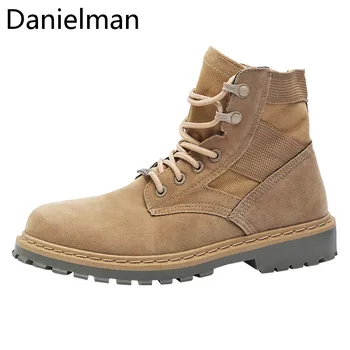 Danielman Autumn Fashion Leather Ankle Snow Men Boots Shoes Vintage Casual Booties Outdoor Hiking Shoes Motorcycle Boots 184
Danielman Autumn Fashion Leather Ankle Snow Men Boots Shoes Vintage Casual Booties Outdoor Hiking Shoes Motorcycle Boots 184