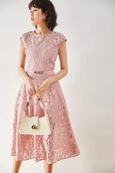 2020 Summer New Slim and Thin French Retro Waist Lace Dress Women 
2020 Summer New Slim and Thin French Retro Waist Lace Dress Women