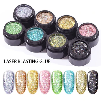 5ml Shiny Diamond Gel Nail Polish Laser Blasting Bling Glitter 8 Colors Nail Art Design UV Top Base Primer Manicure
5ml Shiny Diamond Gel Nail Polish Laser Blasting Bling Glitter 8 Colors Nail Art Design UV Top Base Primer Manicure