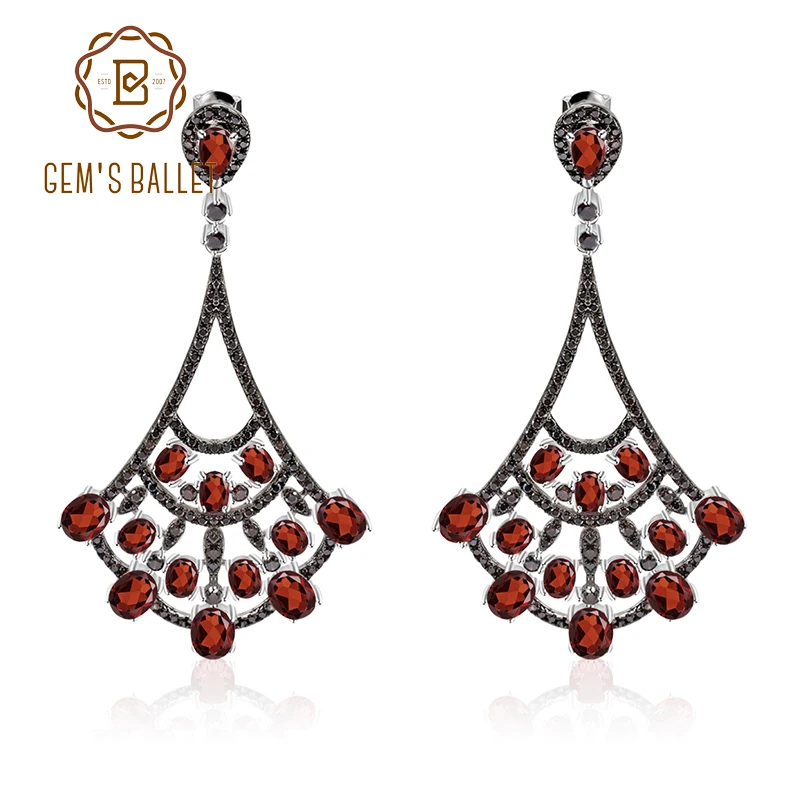 GEM'S BALLET 8.4Ct Natural Red Garnet Gemstone Earrings 925 Sterling Sliver Vintage Drop Earrings For Women Fine Jewelry
GEM'S BALLET 8.4Ct Natural Red Garnet Gemstone Earrings 925 Sterling Sliver Vintage Drop Earrings For Women Fine Jewelry