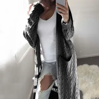 Thick Warm Long Cardigan Women 2020 Autumn Winter Knitted Cardigan Women Ladies Sweate Cardigan for Women Long Sweater Pocket
Thick Warm Long Cardigan Women 2020 Autumn Winter Knitted Cardigan Women Ladies Sweate Cardigan for Women Long Sweater Pocket