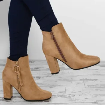 Shallow Sewing Solid Vintage Boots For Women Square Heel Ankle Autumn Winter Boots Round Toe Med Casual Slip-On Shoes
Shallow Sewing Solid Vintage Boots For Women Square Heel Ankle Autumn Winter Boots Round Toe Med Casual Slip-On Shoes