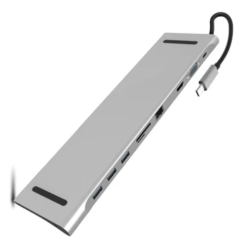 Multiport Adapter for Docking USB-C to VGA HDMI Mini Displayport Ethernet 3 HUB TF SD Charger Card Reader
Multiport Adapter for Docking USB-C to VGA HDMI Mini Displayport Ethernet 3 HUB TF SD Charger Card Reader