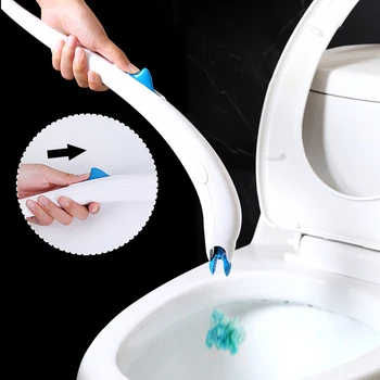 Disposable Toilet Bowl Cleaning Scrubber Kit Clean Sweeping Bathroom Cleaning Brush 1 Wand w/ Holder/Hook 12 Refills
Disposable Toilet Bowl Cleaning Scrubber Kit Clean Sweeping Bathroom Cleaning Brush 1 Wand w/ Holder/Hook 12 Refills