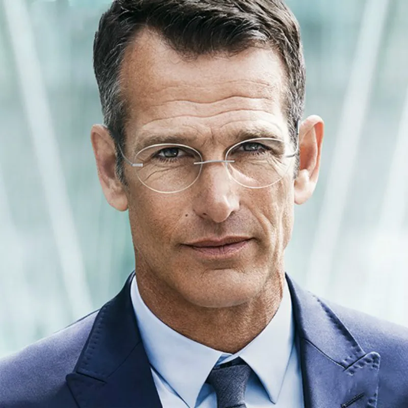 B Titanium Rimless Screw-less Glasses Frame Men Simple Oval-round Retro Eyeglasses Korea Light Myopia Prescription Eyewear
B Titanium Rimless Screw-less Glasses Frame Men Simple Oval-round Retro Eyeglasses Korea Light Myopia Prescription Eyewear