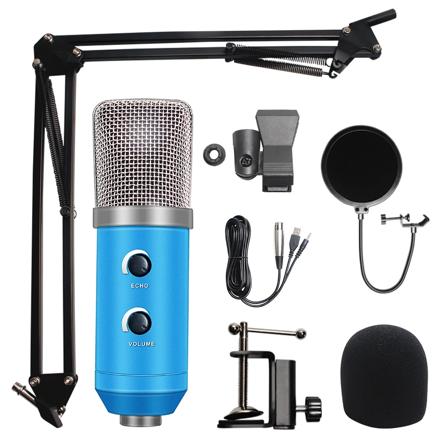 USB Condenser Microphone With Reverberation 3.5mm Wired Recording Microphone With Desktop Mic Arm For PC Broadcasting Karaoke
USB Condenser Microphone With Reverberation 3.5mm Wired Recording Microphone With Desktop Mic Arm For PC Broadcasting Karaoke
