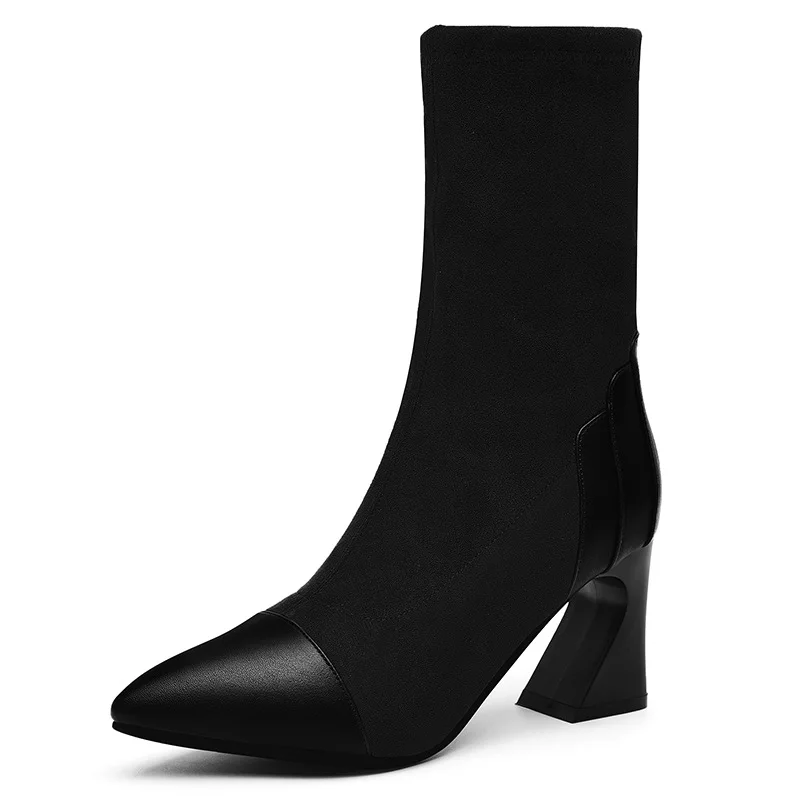 Dunhu 2019 Winter New Style Pointed Toe Chunky Heel Overknee Boots Waterproof Platform Casual Short Boots Sleeve WOMEN'S Shoes 8
Dunhu 2019 Winter New Style Pointed Toe Chunky Heel Overknee Boots Waterproof Platform Casual Short Boots Sleeve WOMEN'S Shoes 8