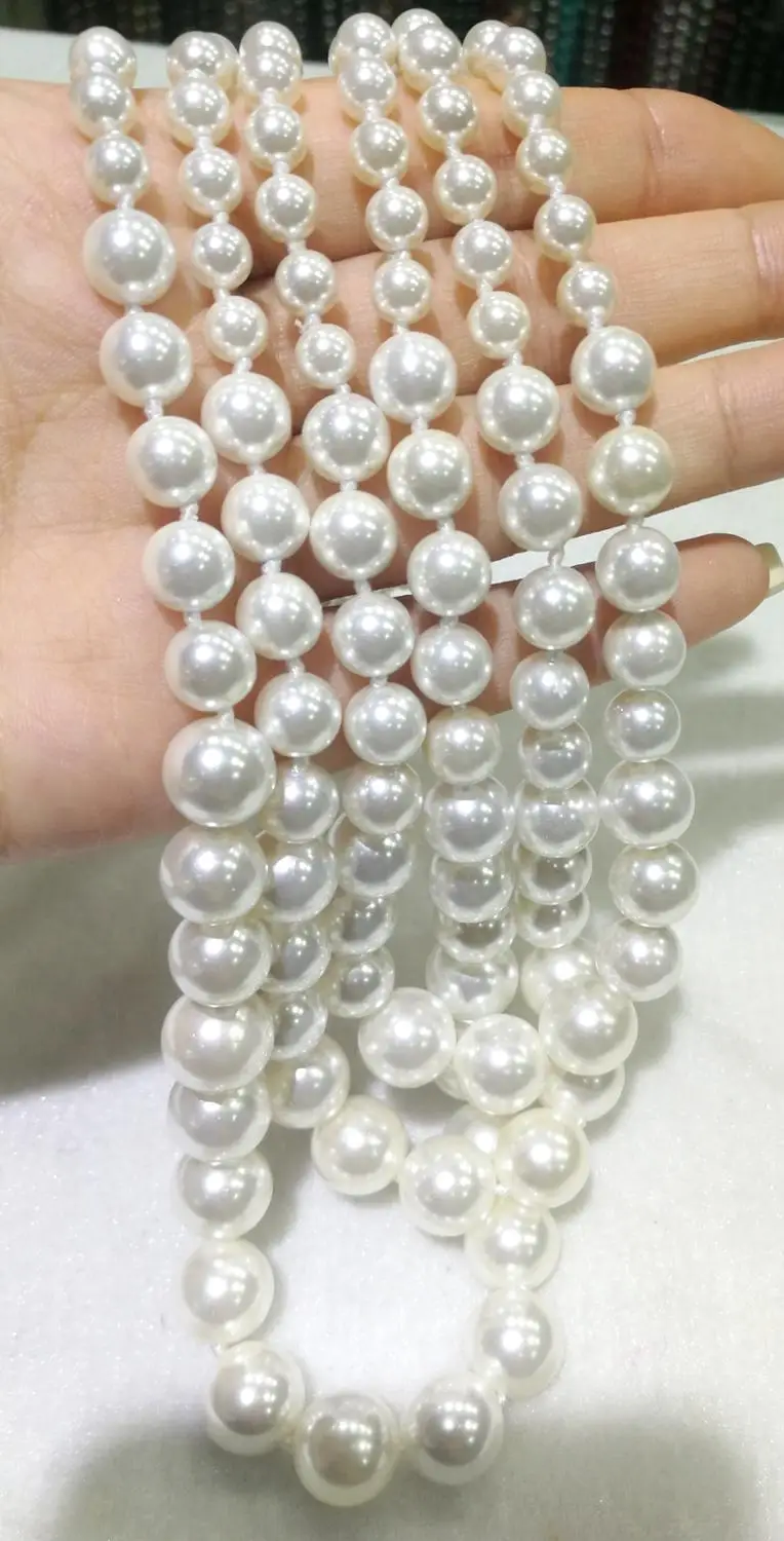 3 Layers necklace 6-12mm white Round shell pearl necklace Natural SOUTH SEA SHELL PEARL jewelry NECKLACE
3 Layers necklace 6-12mm white Round shell pearl necklace Natural SOUTH SEA SHELL PEARL jewelry NECKLACE