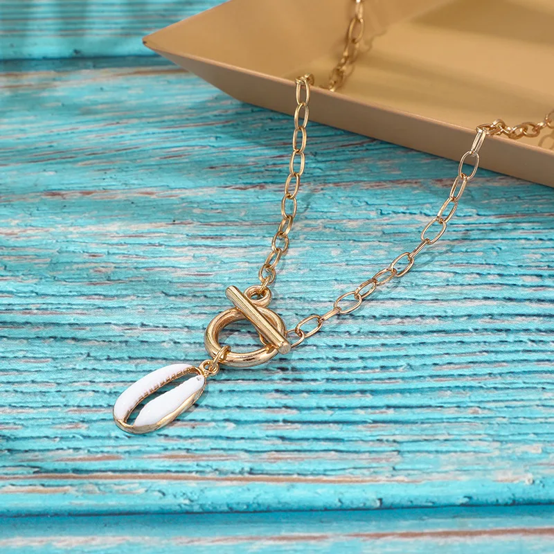 New Women's Necklace of 2019 Fashionable Simple Geometric Circle One-Word Button Alloy Shell Necklace Suitable for Gifts
New Women's Necklace of 2019 Fashionable Simple Geometric Circle One-Word Button Alloy Shell Necklace Suitable for Gifts