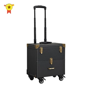 Cosmetic case with wheels,Rolling cosmetic bag,Vintage makeup tools Beauty box,High capacity make-up trolley case with drawer 2
Cosmetic case with wheels,Rolling cosmetic bag,Vintage makeup tools Beauty box,High capacity make-up trolley case with drawer 2