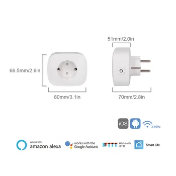 WIFI Wireless Remote Socket Smart Timer Plug Voice Control EU Home Fire Retardant Smart Power Socket EU Plug Alexa Google Home
WIFI Wireless Remote Socket Smart Timer Plug Voice Control EU Home Fire Retardant Smart Power Socket EU Plug Alexa Google Home