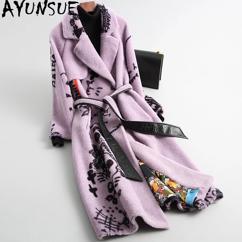 AYUNSUE 2019 Women's Fur Coat Sheep Shearling 100% Wool Coat Autumn Winter Coat Women Print Korean Jackets Manteau Femme MY4212
AYUNSUE 2019 Women's Fur Coat Sheep Shearling 100% Wool Coat Autumn Winter Coat Women Print Korean Jackets Manteau Femme MY4212