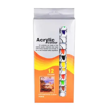12 Colors Professional Acrylic Paint Set 12ml Tubes Drawing Painting Pigment DIY 95AF
12 Colors Professional Acrylic Paint Set 12ml Tubes Drawing Painting Pigment DIY 95AF