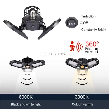 LED Garage Light 360 Degrees Deformable Ceiling Light For Home Warehouse Workshop Folding Three-Leaf Deformation Lamp AC85-265V
LED Garage Light 360 Degrees Deformable Ceiling Light For Home Warehouse Workshop Folding Three-Leaf Deformation Lamp AC85-265V