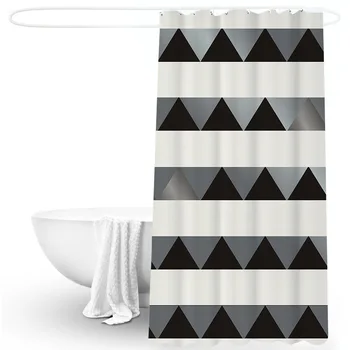 Thickened PEVA yu shi lian Curtains Black Triangle Pattern European Shower Bathing Enclosure Waterproof Mildew Curtain ge duan
Thickened PEVA yu shi lian Curtains Black Triangle Pattern European Shower Bathing Enclosure Waterproof Mildew Curtain ge duan