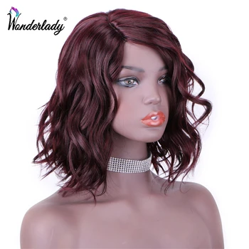 WonderLady Short Bob Wigs With Bangs Side Part #99J Black Mix Color Natural Looking Fashion Wavy Synthetic Wigs For Women
WonderLady Short Bob Wigs With Bangs Side Part #99J Black Mix Color Natural Looking Fashion Wavy Synthetic Wigs For Women