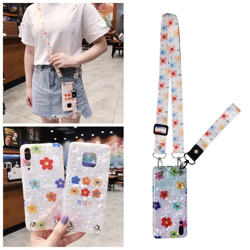 ins flower strap tpu case for huawei P30 P20 P10 pro mate 20 10 pro honor 9 10 lite 8x 7x nova 4 3 3i case cover glitter foil p
ins flower strap tpu case for huawei P30 P20 P10 pro mate 20 10 pro honor 9 10 lite 8x 7x nova 4 3 3i case cover glitter foil p