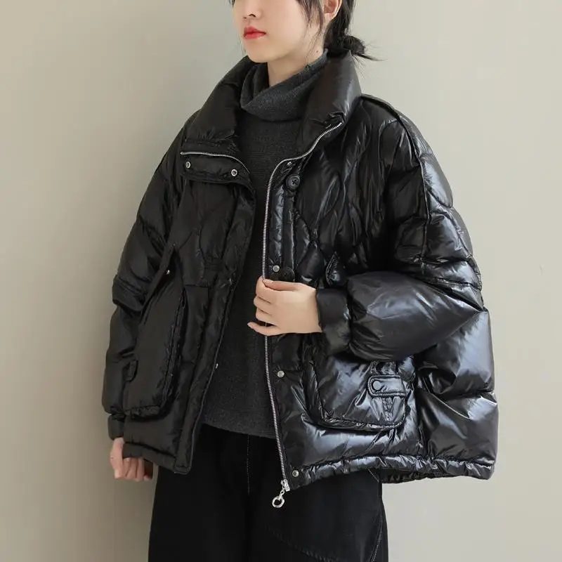 Oversize Winter Down Coats Women Loose Stand-up Collar Parkas Coat Womens Warm White Duck Down Jackets Short Big Pocket Outwear
Oversize Winter Down Coats Women Loose Stand-up Collar Parkas Coat Womens Warm White Duck Down Jackets Short Big Pocket Outwear