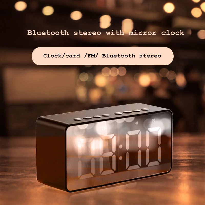 Bluetooth Speaker Color Square Appearance Mirror FM Clock Alarm Clock Mini TF Card Speaker
Bluetooth Speaker Color Square Appearance Mirror FM Clock Alarm Clock Mini TF Card Speaker