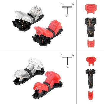 20Pcs Quick Electrical Cable 1/2 Pin I T Type For Wires 22-18AWG For Led Strip Car Electric Connectors Wire Connector Terminals
20Pcs Quick Electrical Cable 1/2 Pin I T Type For Wires 22-18AWG For Led Strip Car Electric Connectors Wire Connector Terminals