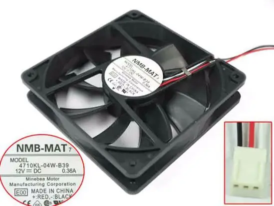 NMB-MAT 4710KL-04W-B39 E00 DC 12V 0.36A 120x120x25 мм вентилятор охлаждения сервера
NMB-MAT 4710KL-04W-B39 E00 DC 12V 0.36A 120x120x25 мм вентилятор охлаждения сервера