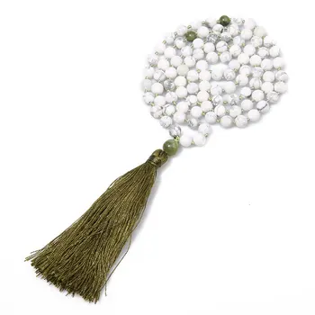 Mala 6mm natural white pine knotted handmade beaded tassel pendant necklace meditation yoga blessing party gift friendship
Mala 6mm natural white pine knotted handmade beaded tassel pendant necklace meditation yoga blessing party gift friendship