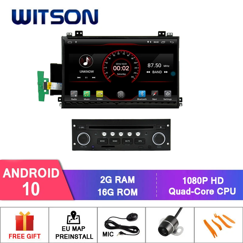 Фото Автомагнитола WITSON для CITROEN C5 мультимедийный проигрыватель с Android 10 0 2 Гб ОЗУ 16 ГБ
