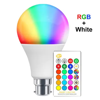 E27 B22 RGBW LED Bulb Lights 5W 10W Changeable Colorful LED Lamp With IR Remote Control Low power consumption dropshipping
E27 B22 RGBW LED Bulb Lights 5W 10W Changeable Colorful LED Lamp With IR Remote Control Low power consumption dropshipping