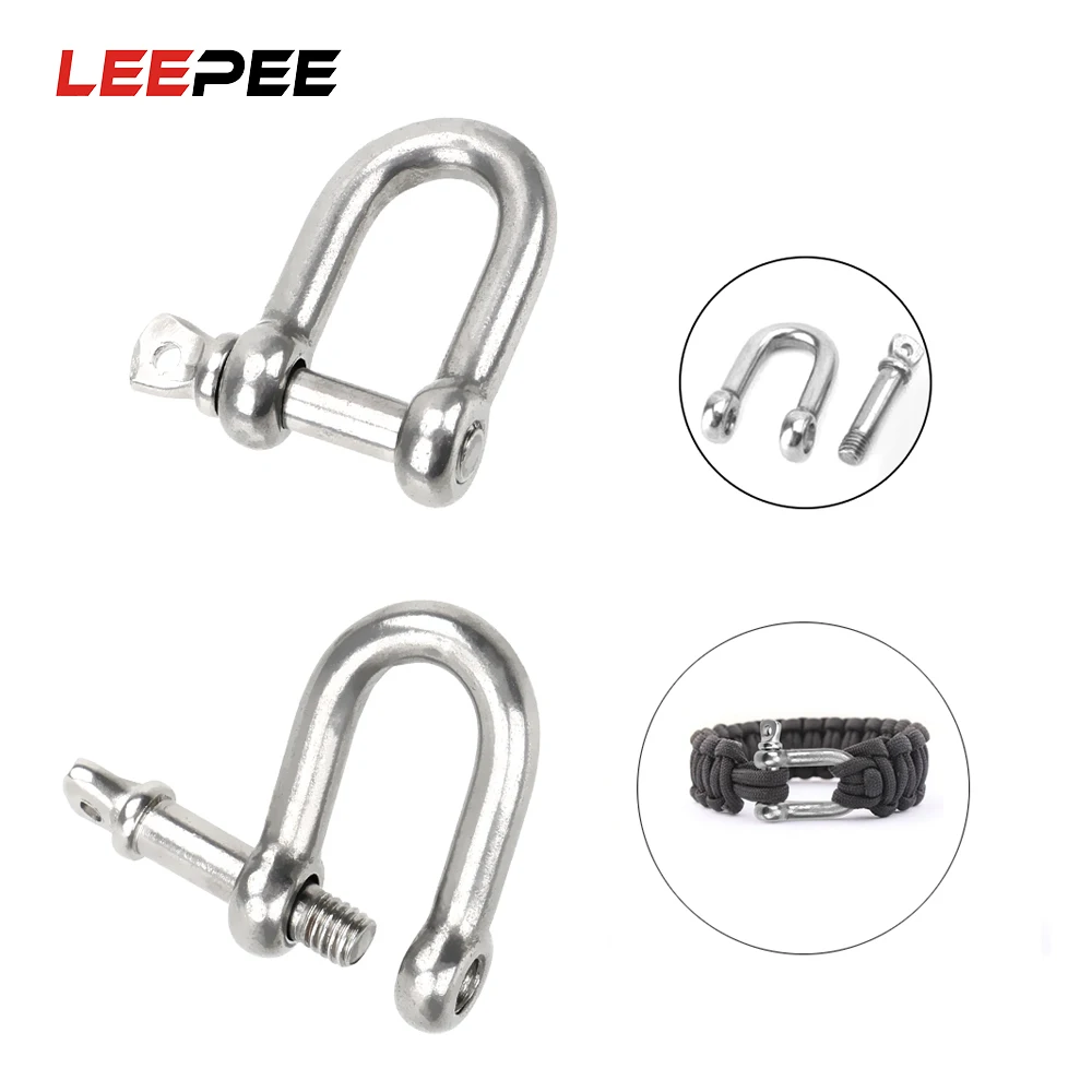 LEEPEE 1 piece Hook Screw Joint Connector Buckle Stainless Steel Bow Shackle Key Ring Keychain Solid Stainless Steel Carabiner
LEEPEE 1 piece Hook Screw Joint Connector Buckle Stainless Steel Bow Shackle Key Ring Keychain Solid Stainless Steel Carabiner