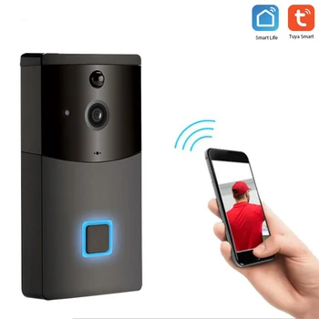 Wireless Smart Wifi Video Doorbell Intercom 1080P Camera Night Vision Pir Motion Sensor tuya smart life App Battery not include
Wireless Smart Wifi Video Doorbell Intercom 1080P Camera Night Vision Pir Motion Sensor tuya smart life App Battery not include