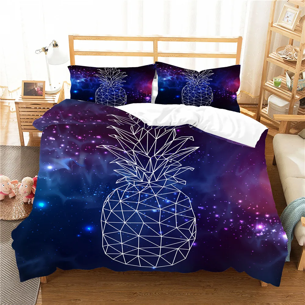 Double Bed Clothes Duver Cover Set Fluorescence Light Pattern 3D Pineapple Home Textiles with Pillowcase Bed Linens
Double Bed Clothes Duver Cover Set Fluorescence Light Pattern 3D Pineapple Home Textiles with Pillowcase Bed Linens