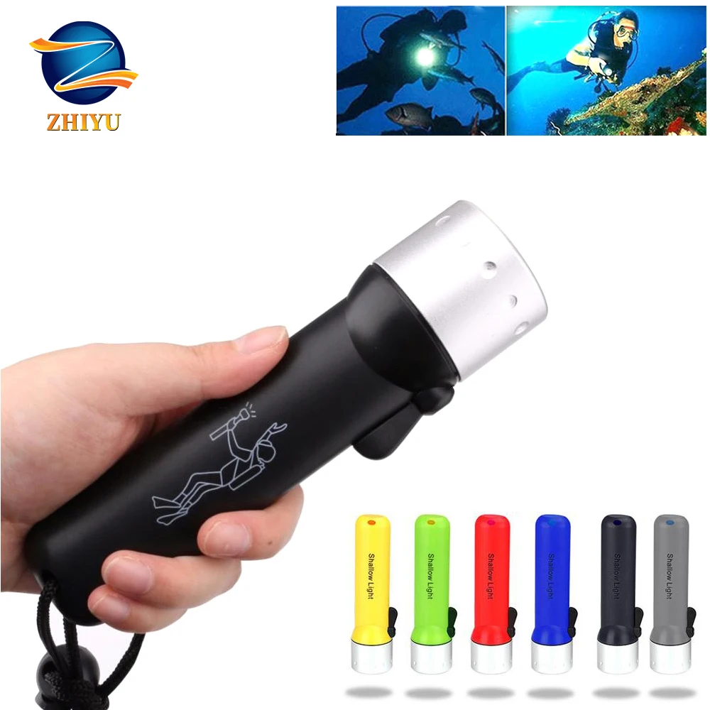 

ZHIYU LED Diving waterproof flashlights 2000LM CREE XML T6 LED Diving Torch Waterproof Lamp Outdoor lights using 4 AA batteries