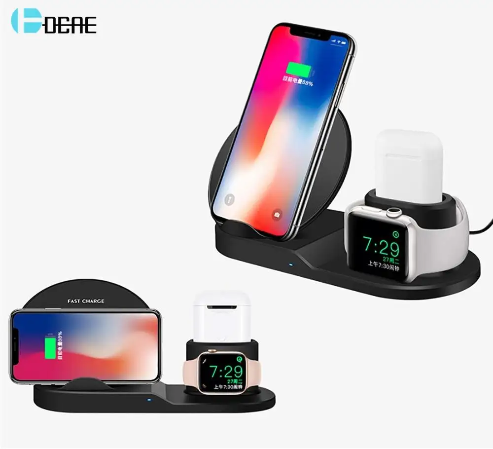 3 in 1 10W Fast Wireless Charger Dock Station Fast Charging for iPhone 11 XR XS X 8 Apple Watch 4 3 2 AirPods For Samsung S10 S9
3 in 1 10W Fast Wireless Charger Dock Station Fast Charging for iPhone 11 XR XS X 8 Apple Watch 4 3 2 AirPods For Samsung S10 S9