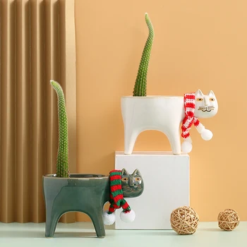 Cute Cat Plant Pot Simple White Ceramic Animal Planter Garden Balcony Decor Succulent Flower Pots for Bonsai Green Cactus Vase
Cute Cat Plant Pot Simple White Ceramic Animal Planter Garden Balcony Decor Succulent Flower Pots for Bonsai Green Cactus Vase