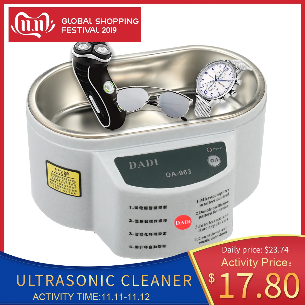 Digital Ultrasonic Cleaner Household Intelligent Jewelry Glasses Circuit Board Cleaning Machine 600ML Ultrasonic Cleaner Bath
Digital Ultrasonic Cleaner Household Intelligent Jewelry Glasses Circuit Board Cleaning Machine 600ML Ultrasonic Cleaner Bath