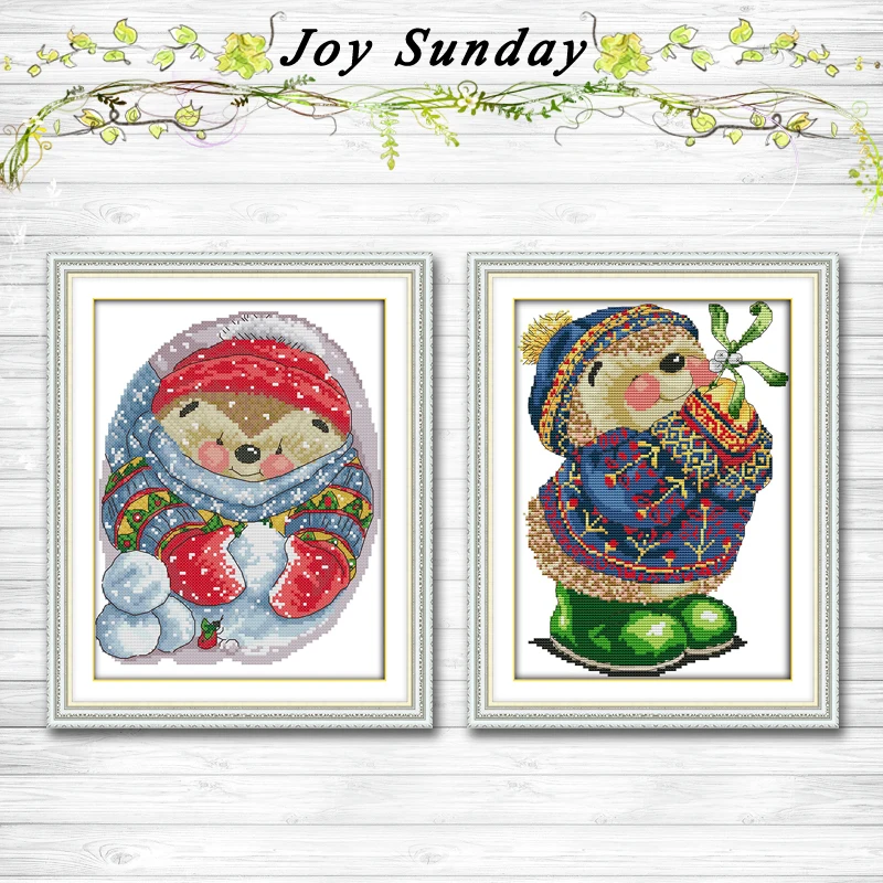 A hedgehog playing with snow painting dmc 14CT 11CT counted cross stitch kits embroidery set Needlework Set chinese cross stitch
A hedgehog playing with snow painting dmc 14CT 11CT counted cross stitch kits embroidery set Needlework Set chinese cross stitch