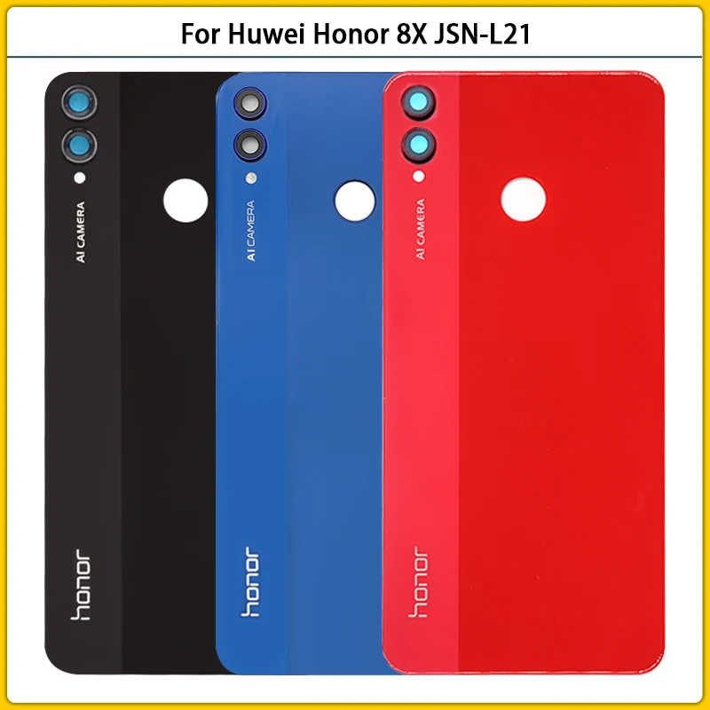 Фото Новинка 6 5 дюйма для Huwei Honor 8X JSN-L21 задняя крышка аккумулятора дверь 3D стеклянная