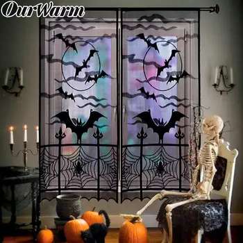 OurWarm 1Pcs Halloween Lace Door Curtain Haunted House Decoration Props Bat Cobweb Curtain Halloween Home Window Party Supplies
OurWarm 1Pcs Halloween Lace Door Curtain Haunted House Decoration Props Bat Cobweb Curtain Halloween Home Window Party Supplies