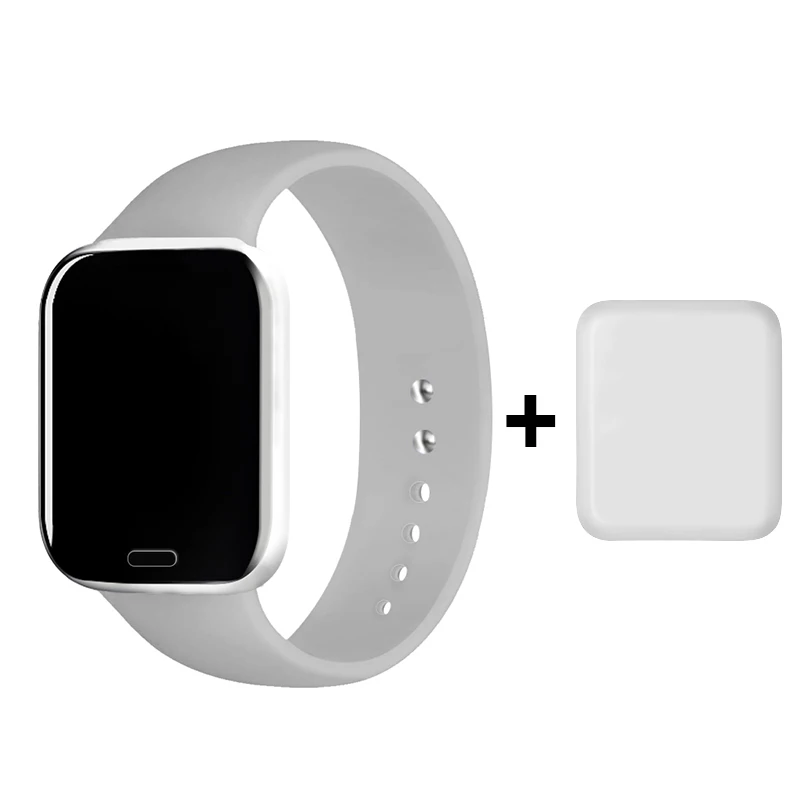 Серый силиконовый браслет 40 мм 44 для часов 4 + защита экрана Forwatch Series 3 forWatch Band 38