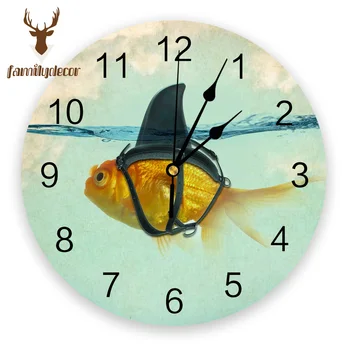 Goldfish with a Shark Fin Printed PVC Wall Clock Modern Design Home Decor Bedroom Silent O'clock Watch Wall For Living Room
Goldfish with a Shark Fin Printed PVC Wall Clock Modern Design Home Decor Bedroom Silent O'clock Watch Wall For Living Room