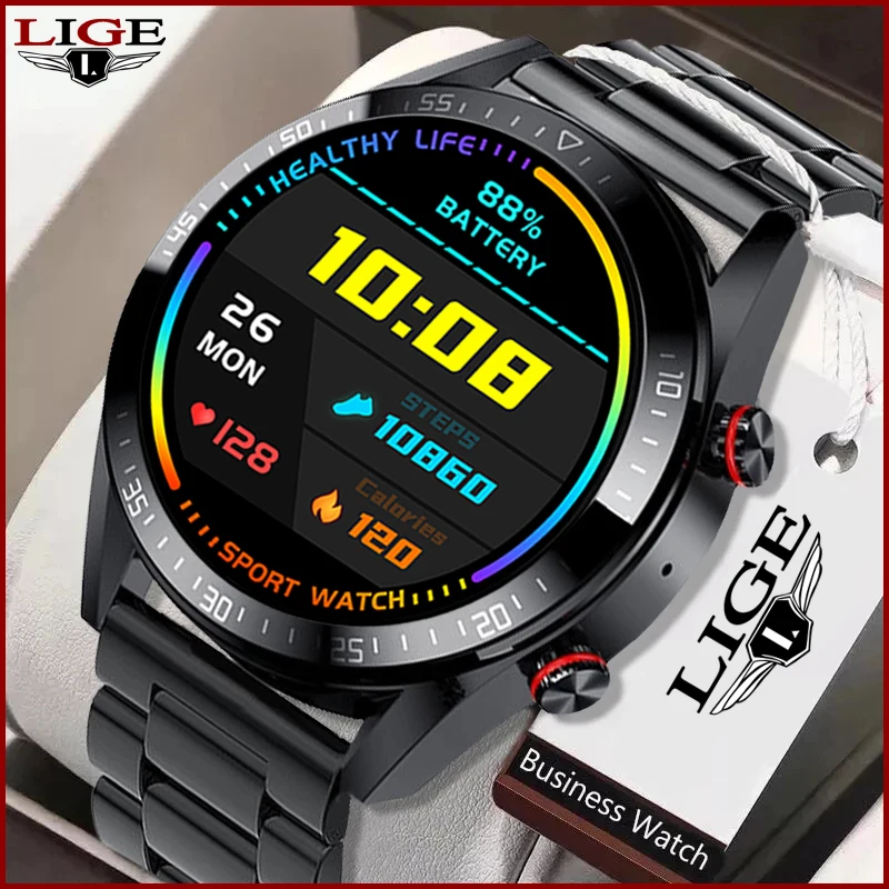 Смарт-часы LIGE мужские с поддержкой Bluetooth экрана 454*454 |