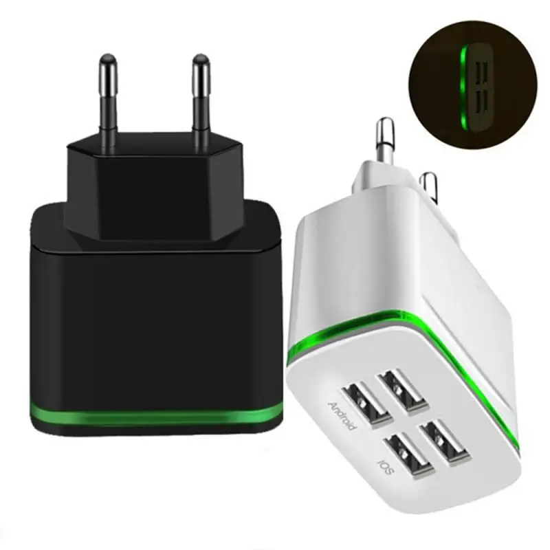 5V 4A Quick Charger EU Plug 4-Port USB Charge Adapter Travel Wall Charger With LED Light For Mobile phone Electronic Product
5V 4A Quick Charger EU Plug 4-Port USB Charge Adapter Travel Wall Charger With LED Light For Mobile phone Electronic Product