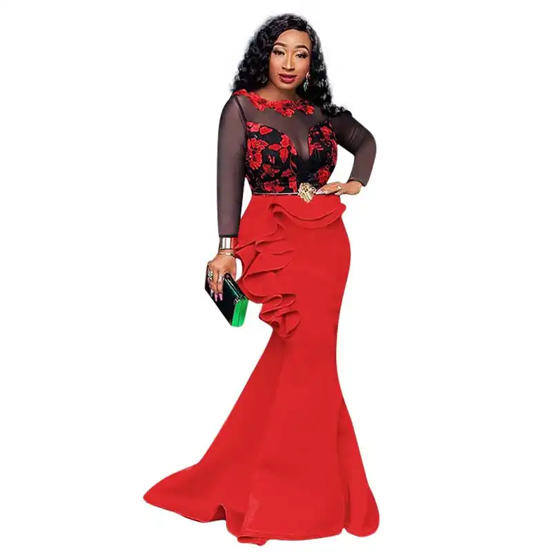 african fishtail dress