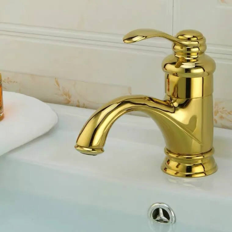 Bathroom Faucet Solid Brass Golden Faucets Single Handle Bathroom Vanity Water Mixer Taps Bath Crane Water Faucet
Bathroom Faucet Solid Brass Golden Faucets Single Handle Bathroom Vanity Water Mixer Taps Bath Crane Water Faucet